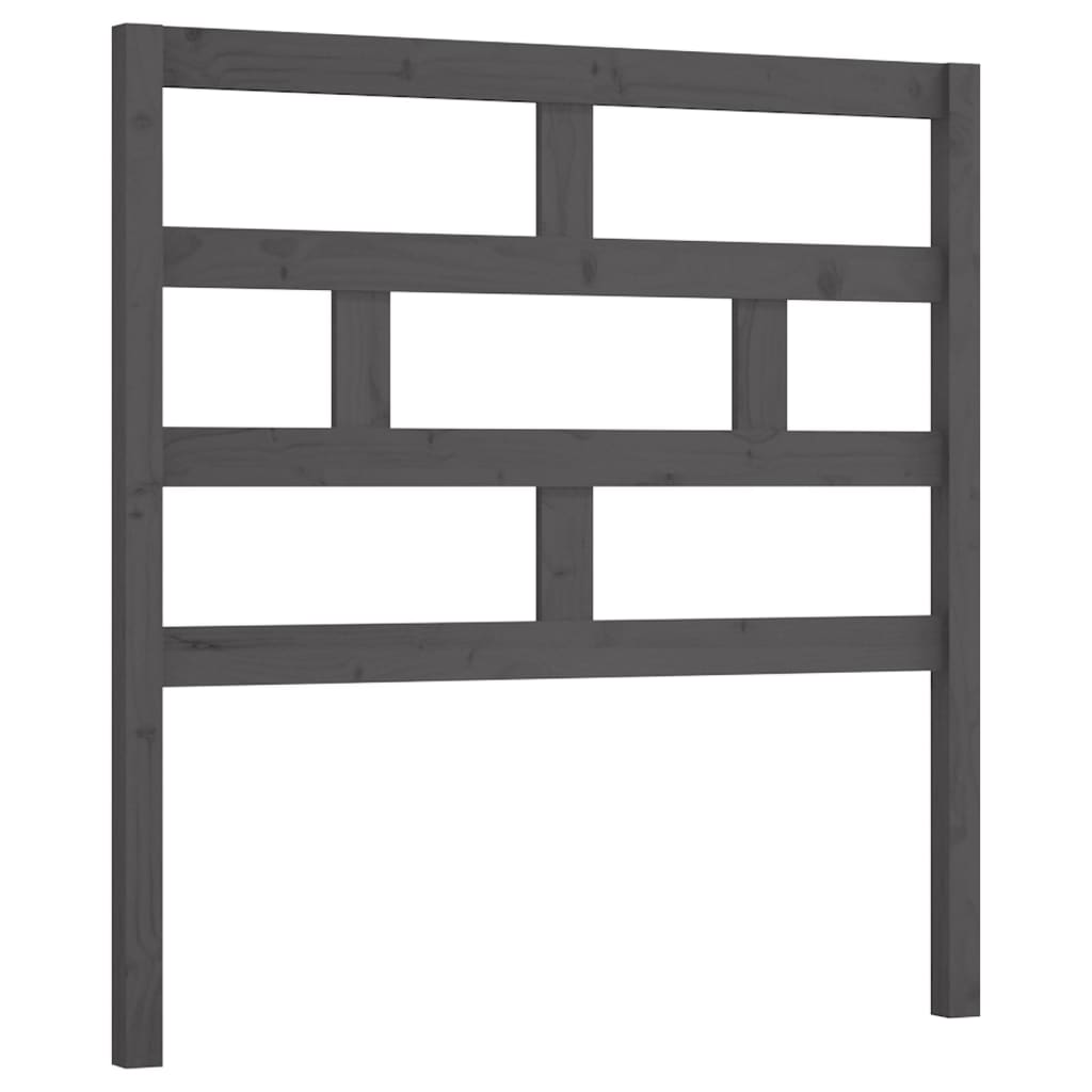 Uzglavlje za krevet sivo 81 x 4 x 100 cm od masivne borovine