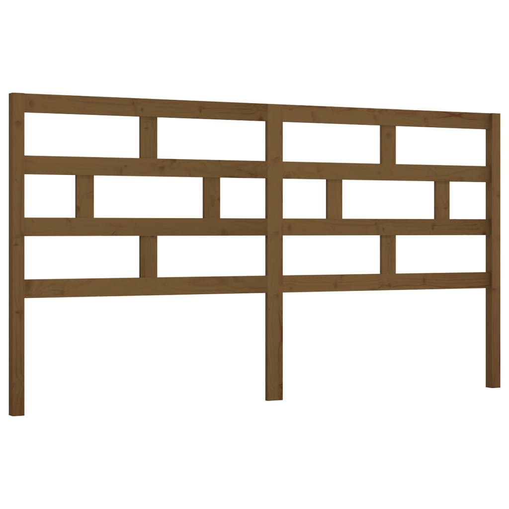 Uzglavlje za krevet boja meda 206 x 4 x 100 cm masivna borovina