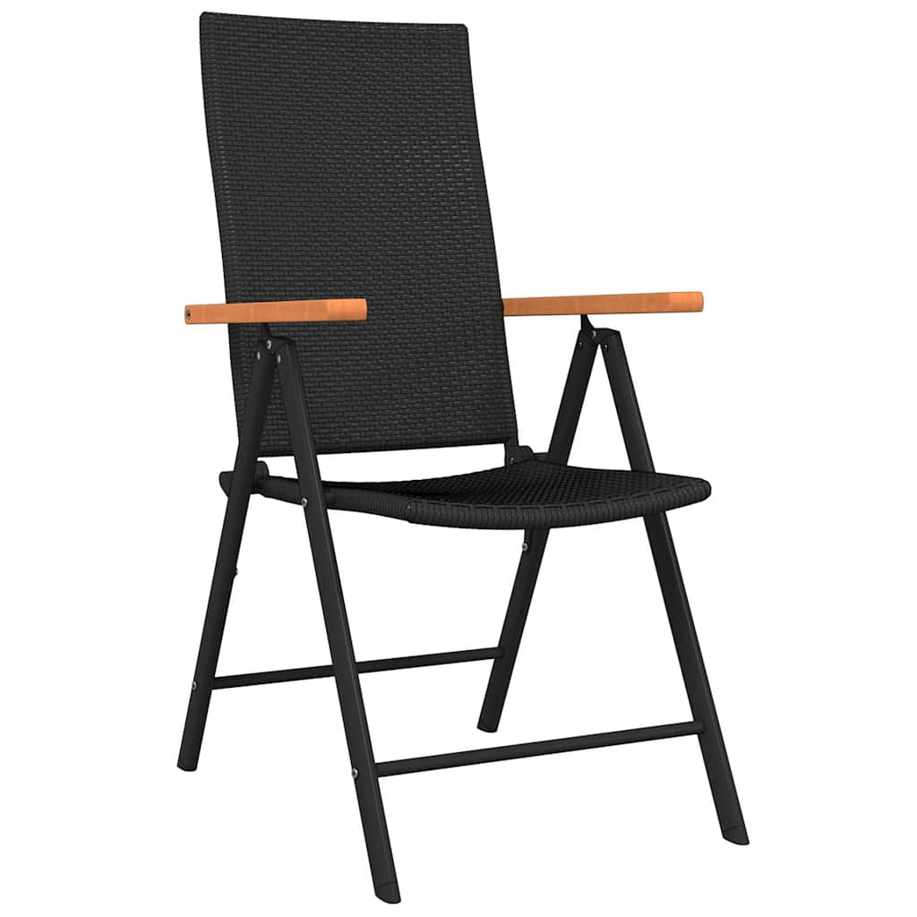 9-dijelni vrtni blagovaonski set crni
