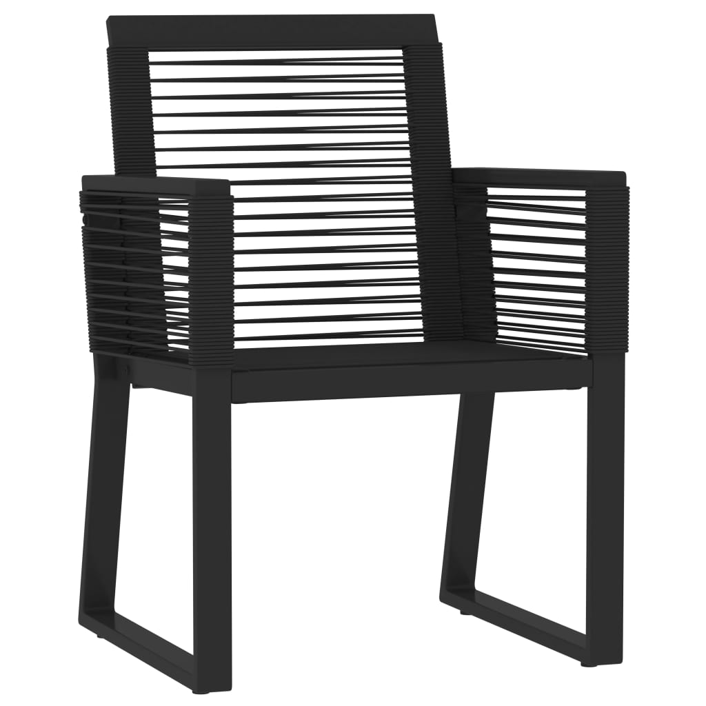 3-dijelni vrtni blagovaonski set crni