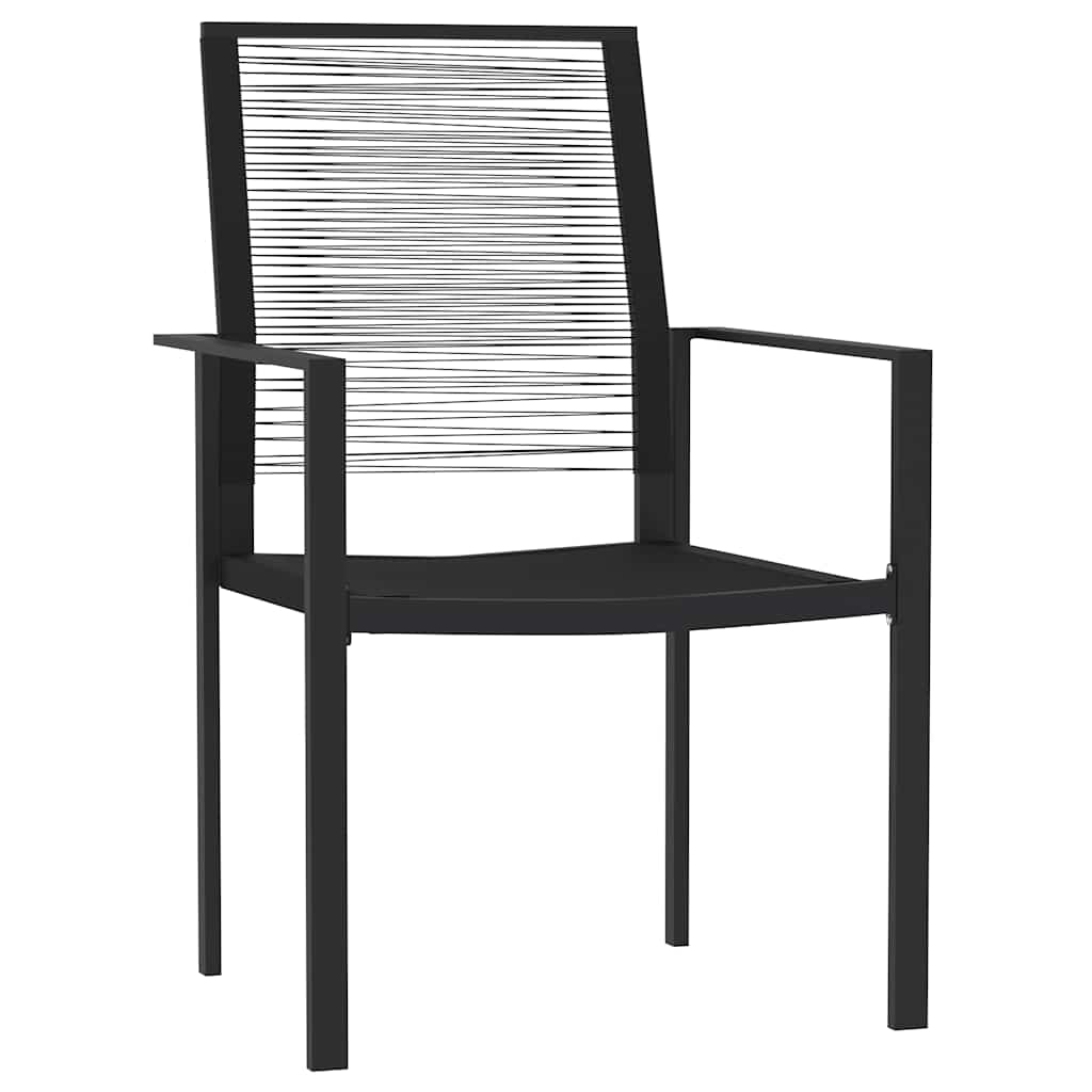 9-dijelni vrtni blagovaonski set crni