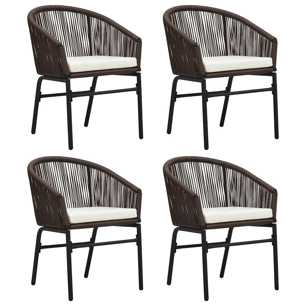 5-dijelni vrtni blagovaonski set smeđi Smeđa Dužina stola 140 cm