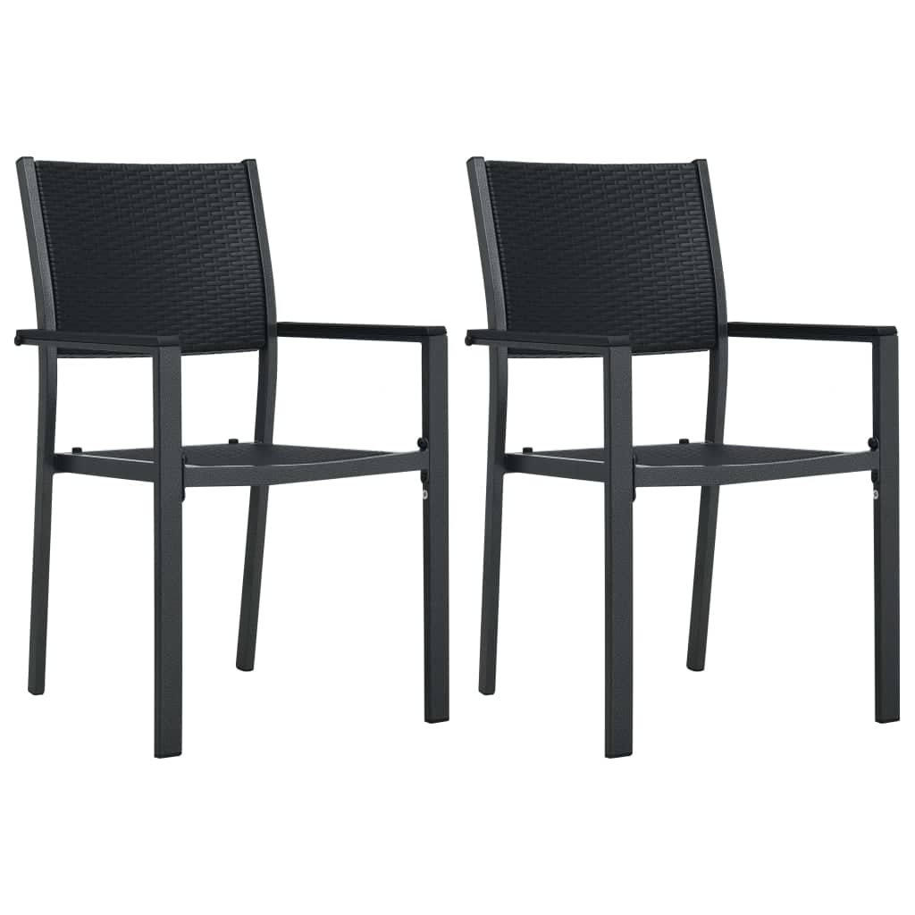3-dijelni vrtni blagovaonski set crni