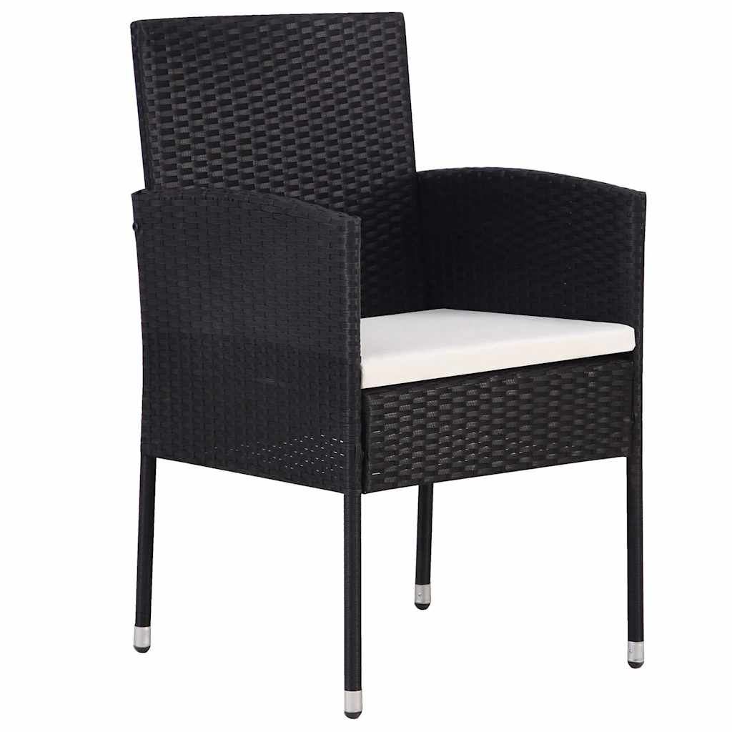 5-dijelni vrtni blagovaonski set crni