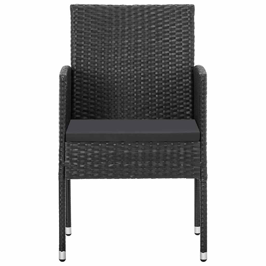 9-dijelni vrtni blagovaonski set crni