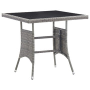 Vrtni stol sivi 80 x 80 x 74 cm od poliratana