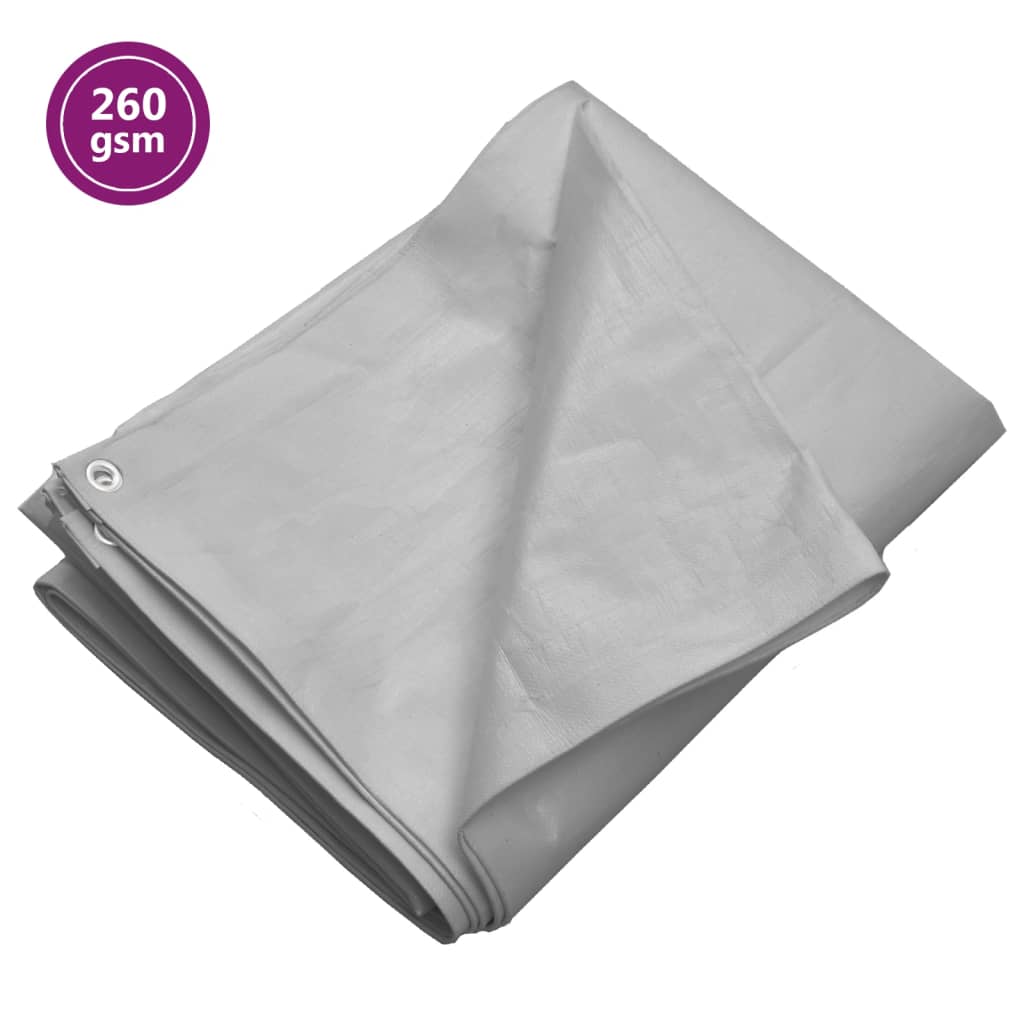 Cerada 260 g/m² 8 x 8 m siva HDPE