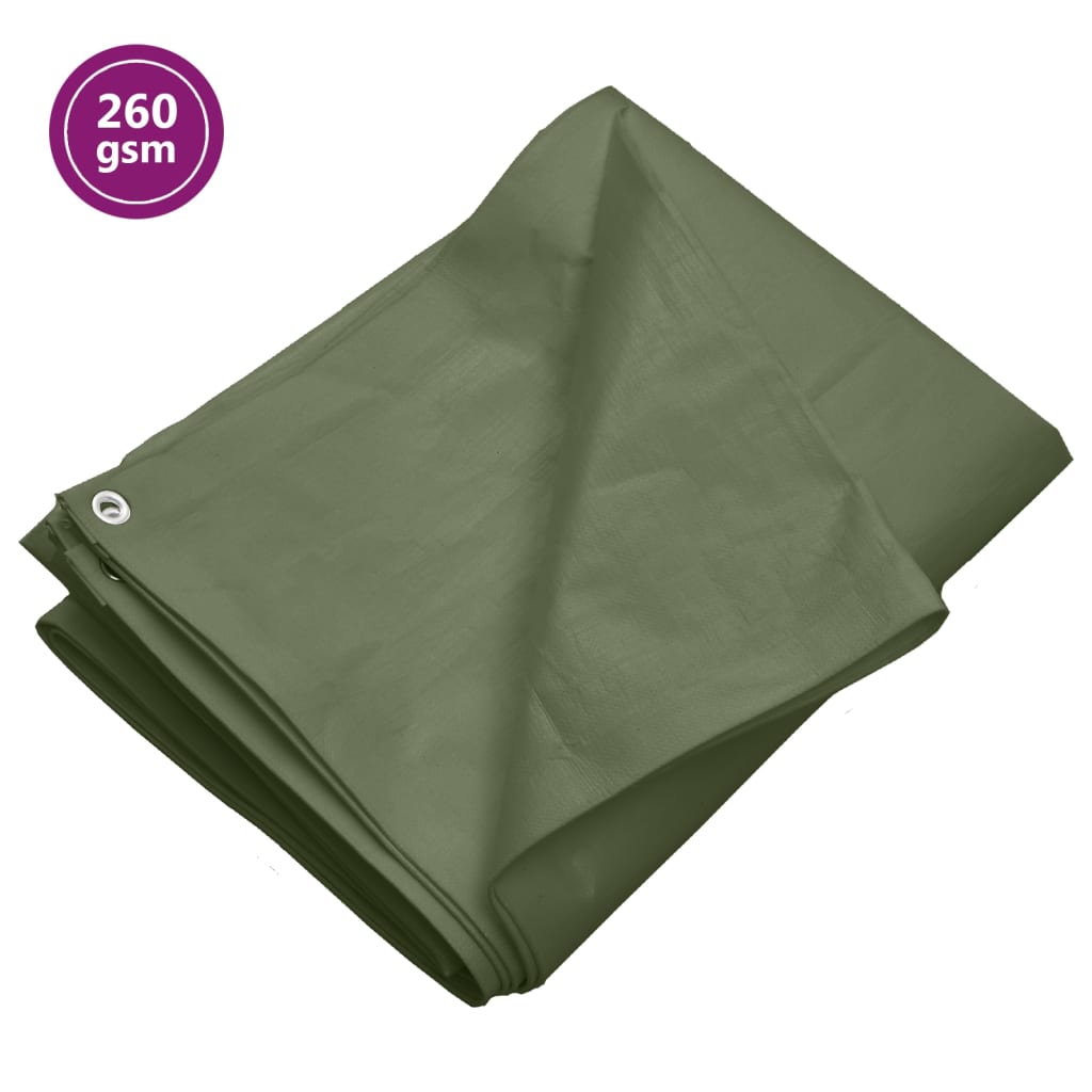 Cerada 260 g/m² 3x6 m zelena HDPE