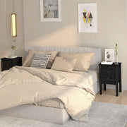 Noćni ormarići 2 kom Crno 40x35x61,5 cm od masivne borovine