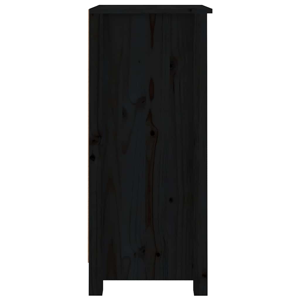 Komode 2 kom crne 40x35x80 cm od masivne borovine