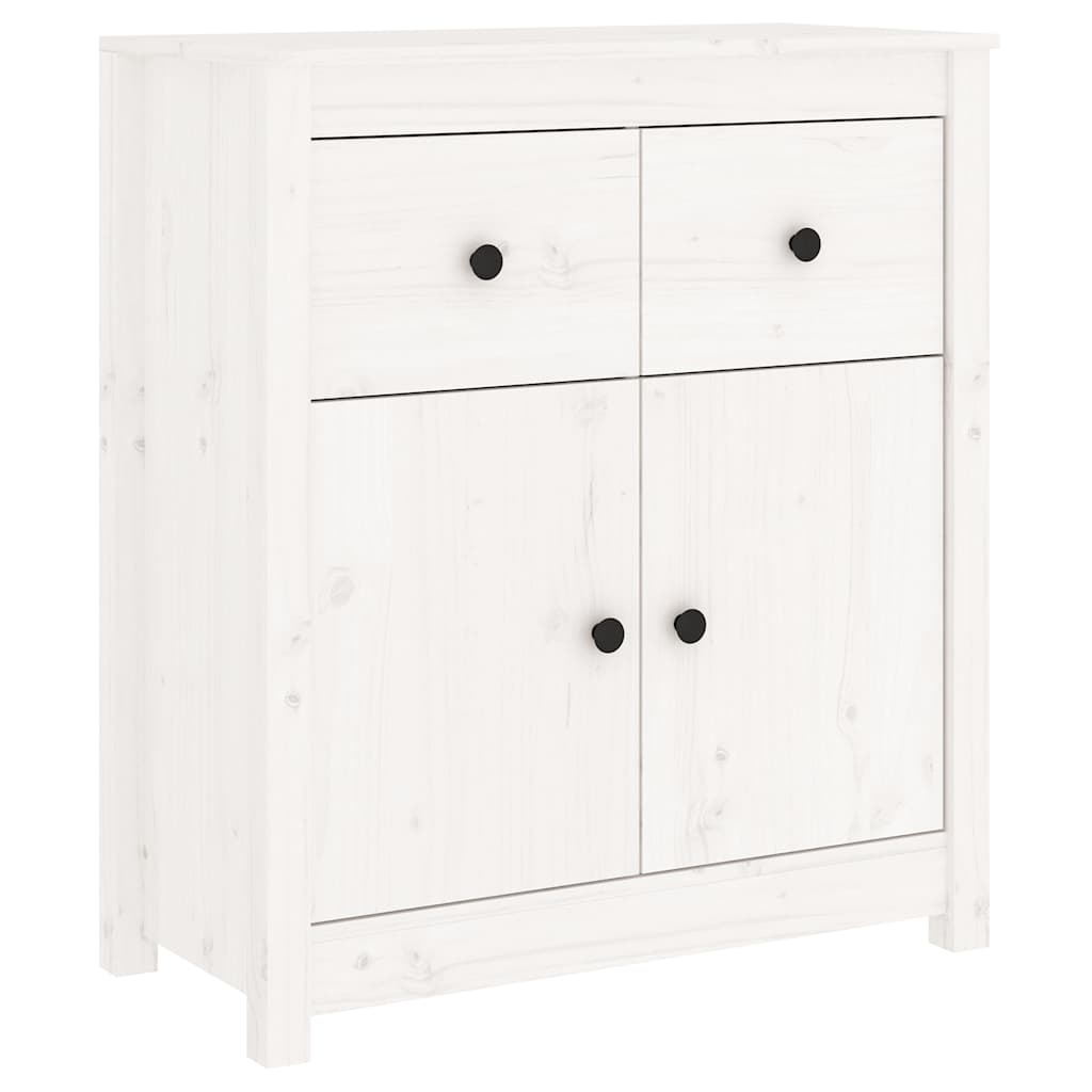 Komoda bijela 70 x 35 x 80 cm od masivne borovine