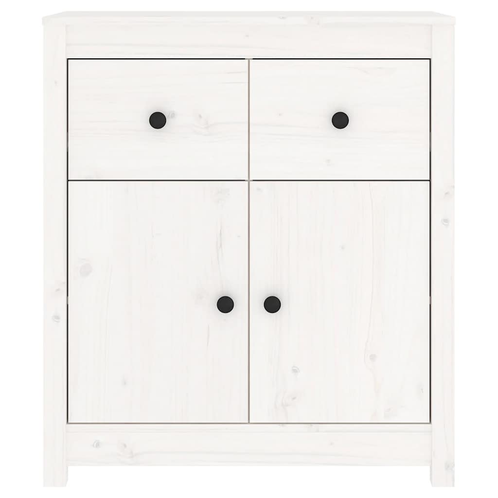 Komoda bijela 70 x 35 x 80 cm od masivne borovine