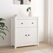 Komoda bijela 70 x 35 x 80 cm od masivne borovine