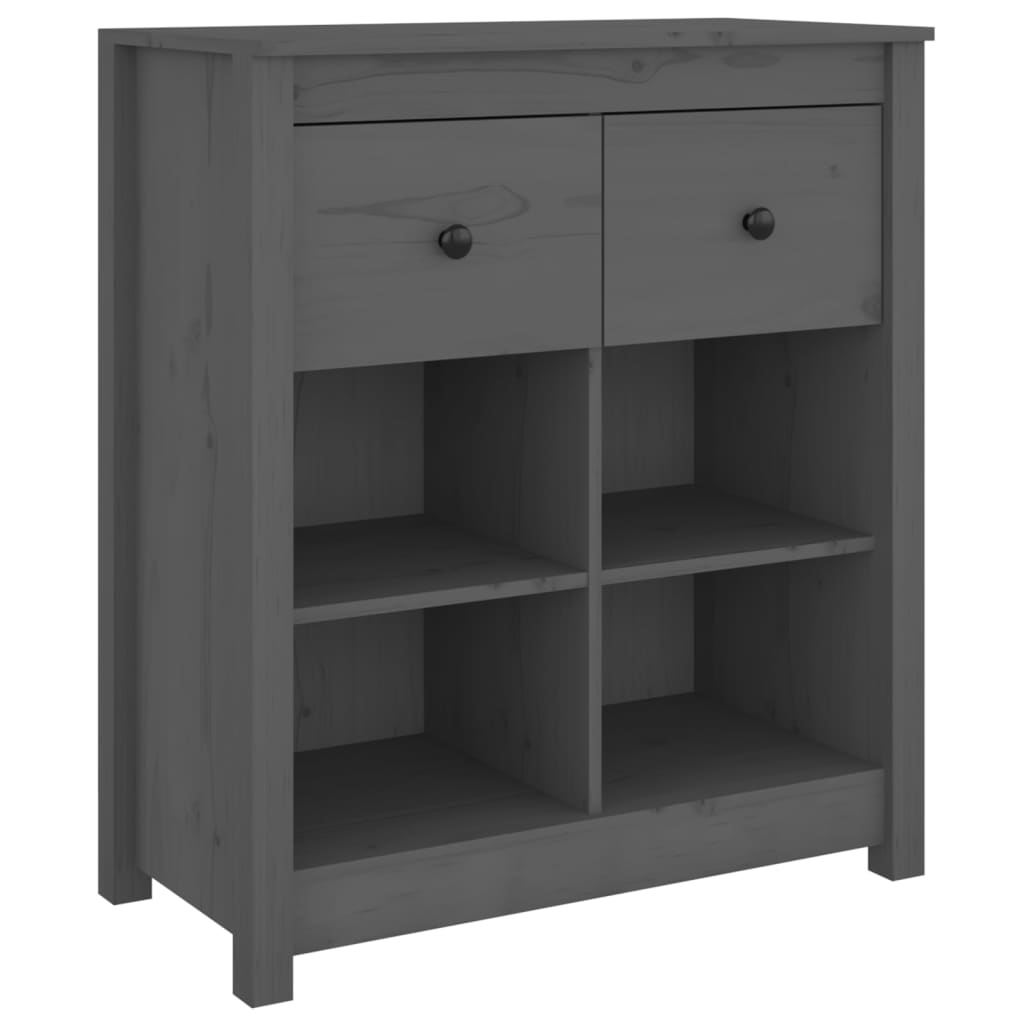 Komoda sivi 70 x 35 x 80 cm od masivne borovine