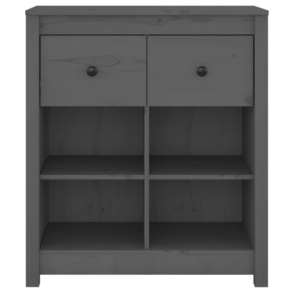 Komoda sivi 70 x 35 x 80 cm od masivne borovine