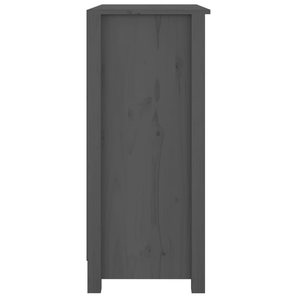 Komoda sivi 70 x 35 x 80 cm od masivne borovine