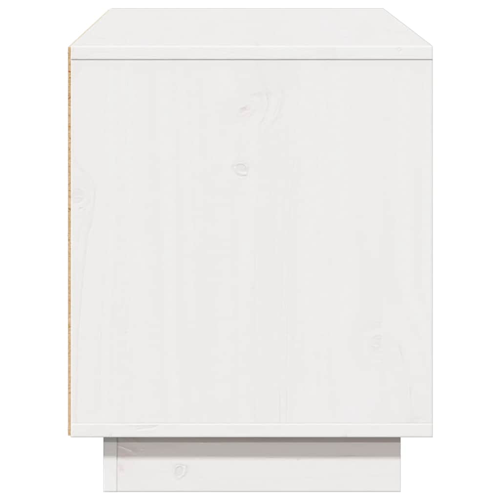 TV ormarić bijela 110,5 x 35 x 44 cm od masivne borovine