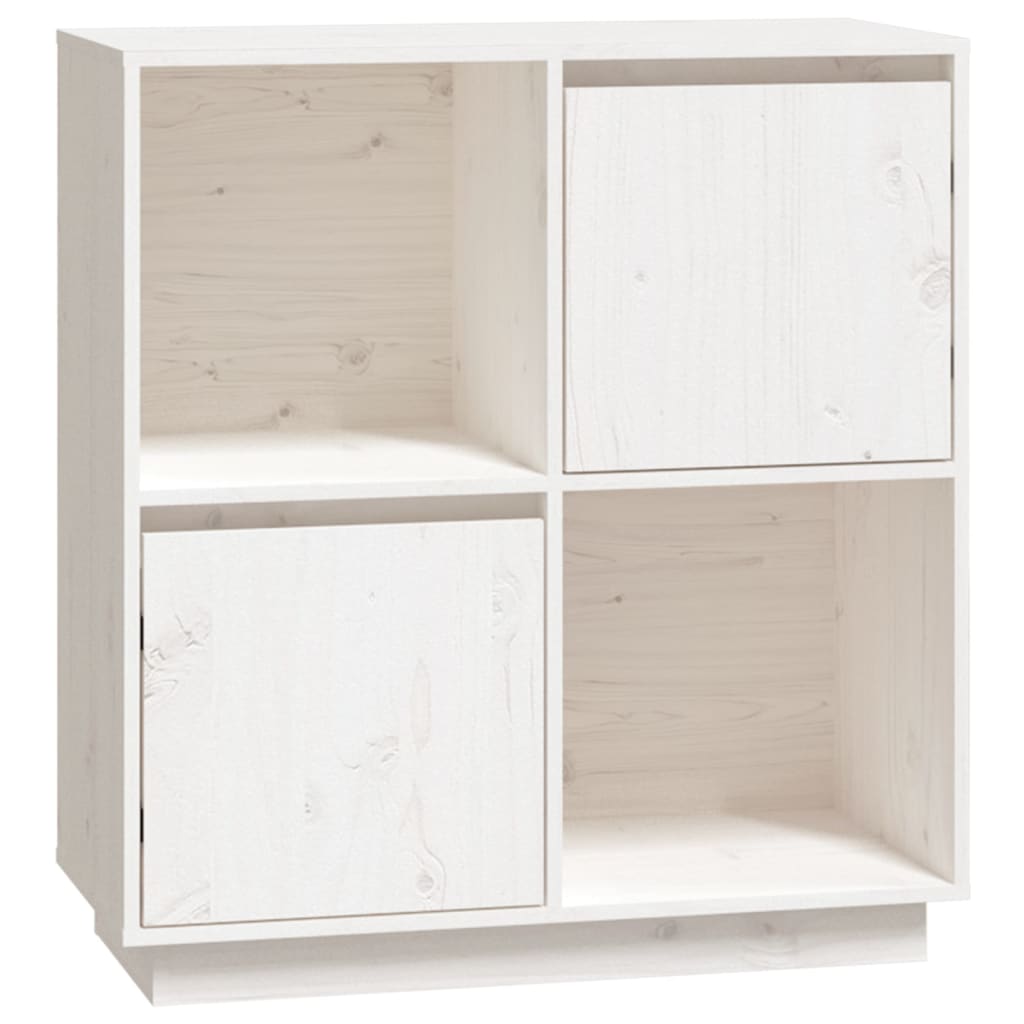 Komoda bijela 74 x 35 x 80 cm od masivne borovine