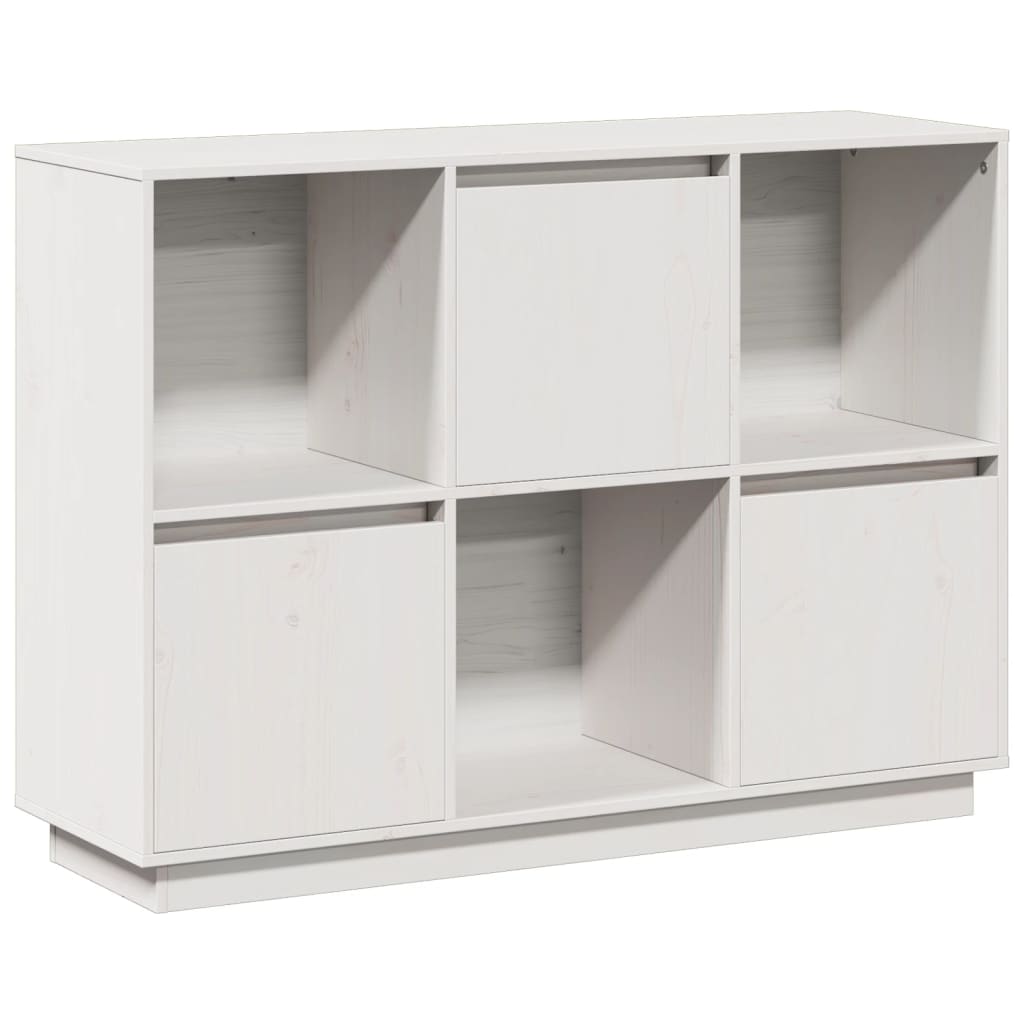 Komoda bijela 110,5x35x80 cm od masivne borovine