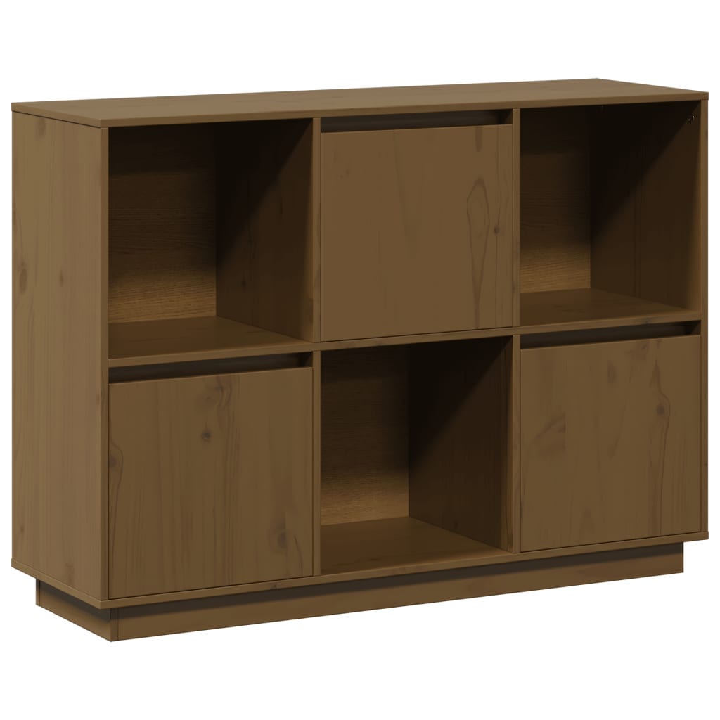 Komoda smeđa boja meda 110,5x35x80 cm od masivne borovine