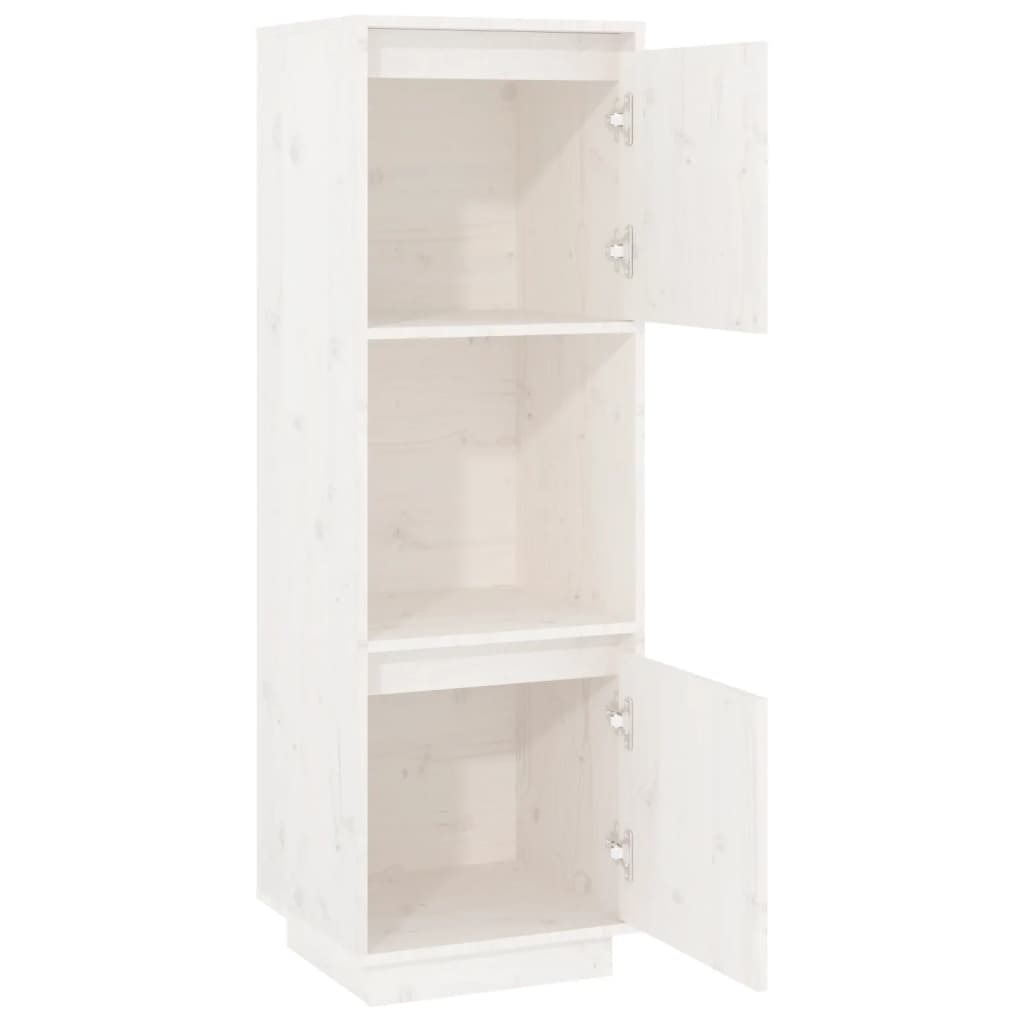 Visoka komoda bijela 38x35x117 cm od masivne borovine