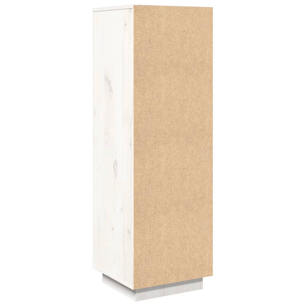 Visoka komoda bijela 38x35x117 cm od masivne borovine