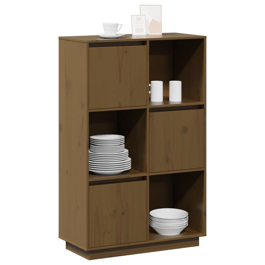 Visoka komoda boja meda 74 x 35 x 117 cm od masivne borovine