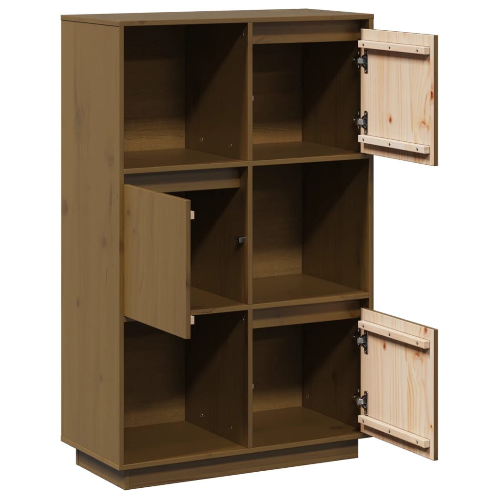 Visoka komoda boja meda 74 x 35 x 117 cm od masivne borovine