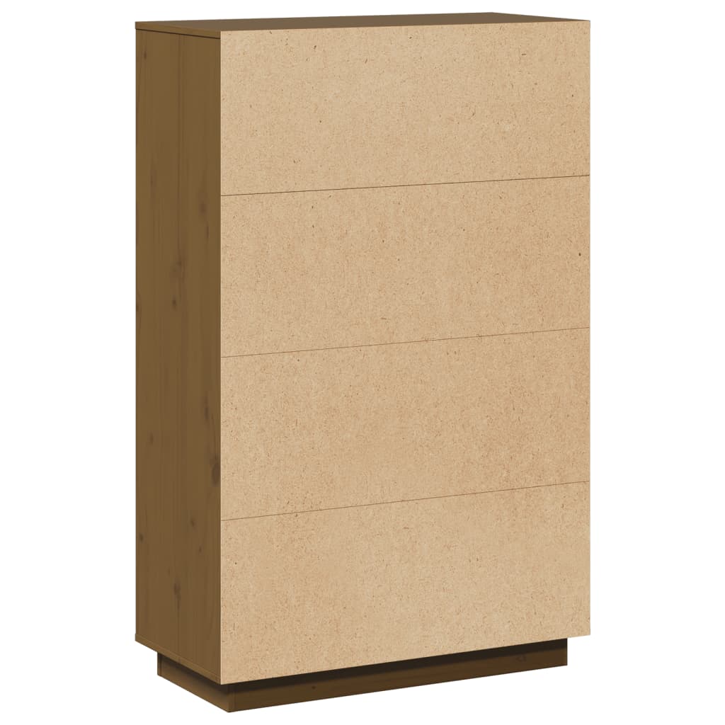 Visoka komoda boja meda 74 x 35 x 117 cm od masivne borovine