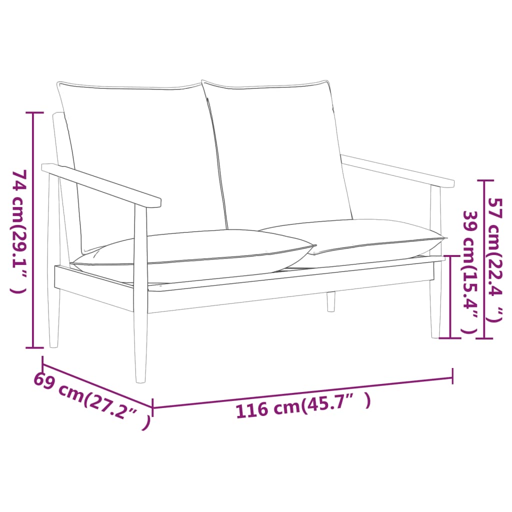 3-dijelni set sofa od prave kože i masivnog drva bagrema smeđi