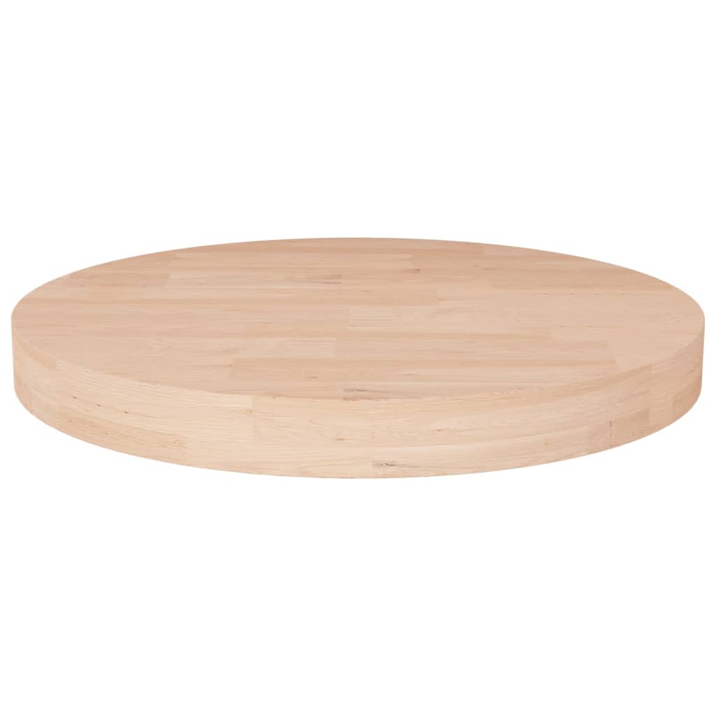 Okrugla stolna ploča Ø30x4 cm netretirana masivna hrastovina