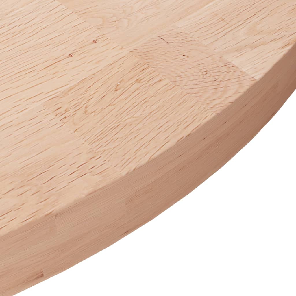 Okrugla stolna ploča Ø70x4 cm netretirana masivna hrastovina