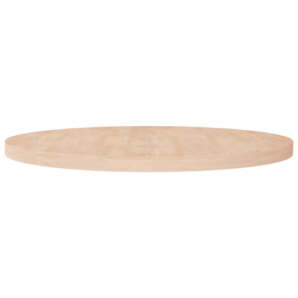 Okrugla stolna ploča Ø 90 x 4 cm netretirana masivna hrastovina