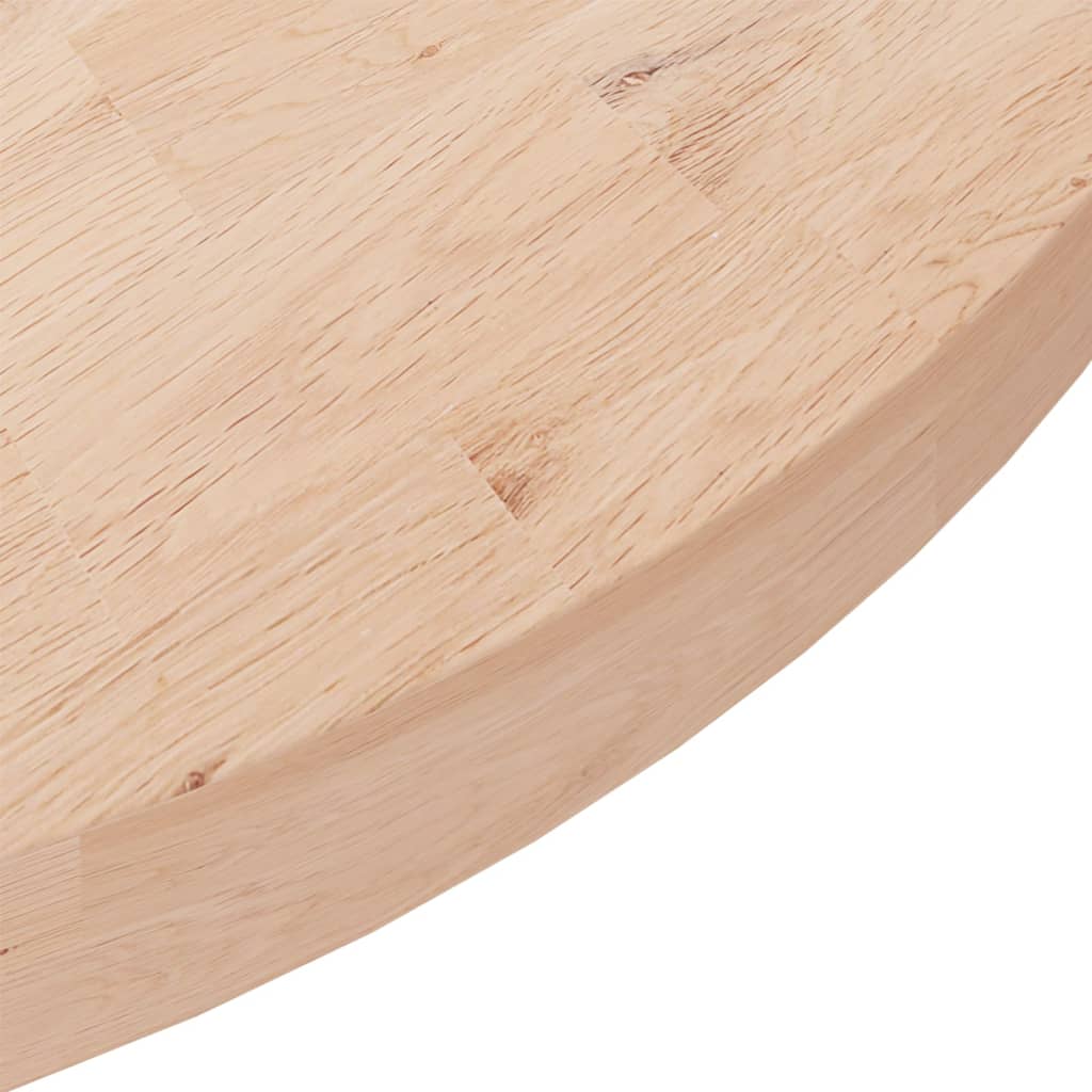 Okrugla stolna ploča Ø 90 x 4 cm netretirana masivna hrastovina