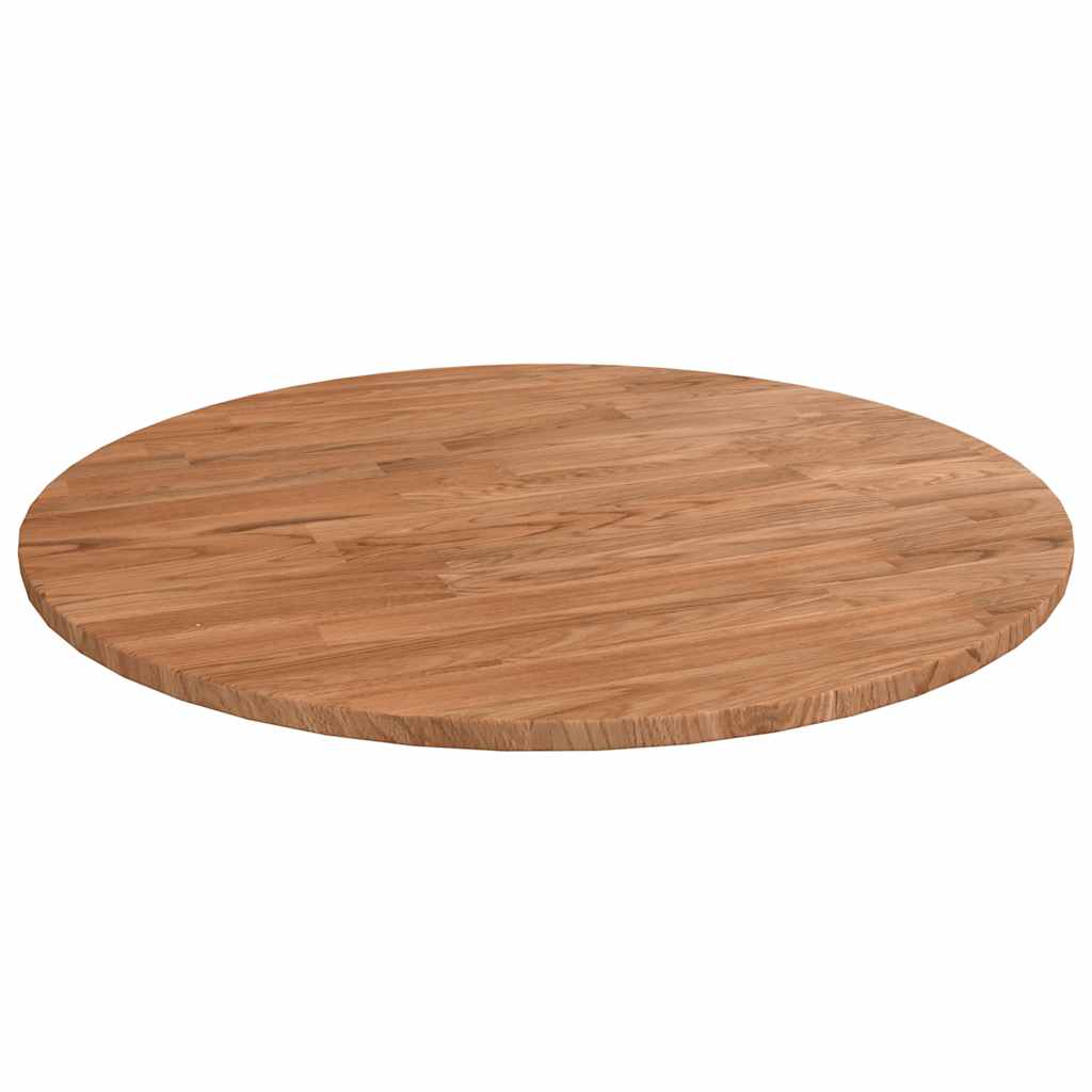 Okrugla stolna ploča smeđa Ø50x1,5 cm tretirana hrastovina