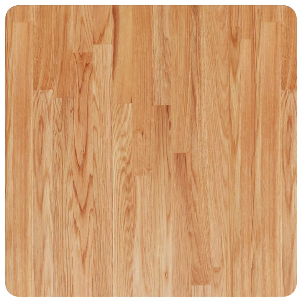 Četvrtasta stolna ploča svjetlosmeđa 60x60x1,5 cm od hrastovine
