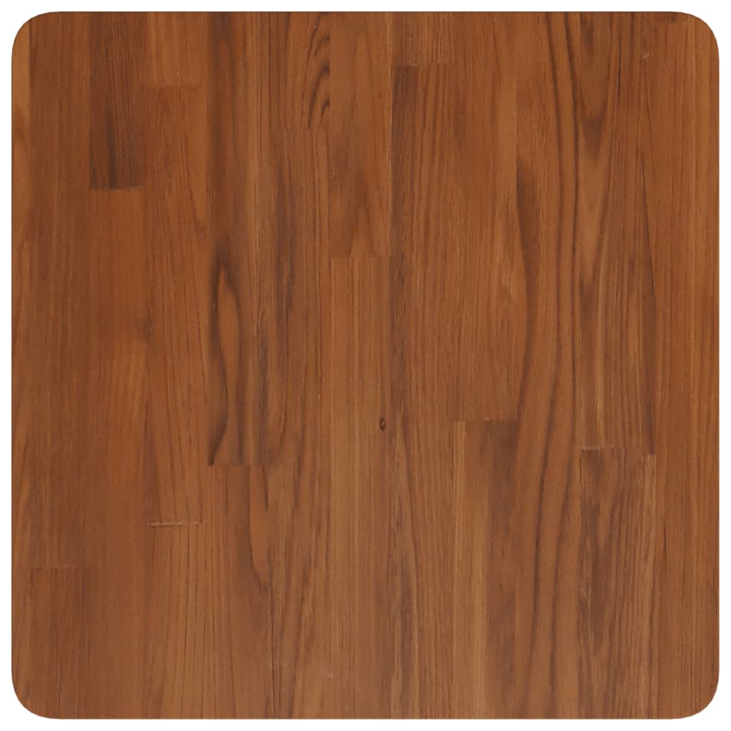 Četvrtasta stolna ploča smeđa 50x50x2,5 cm tretirana hrastovina