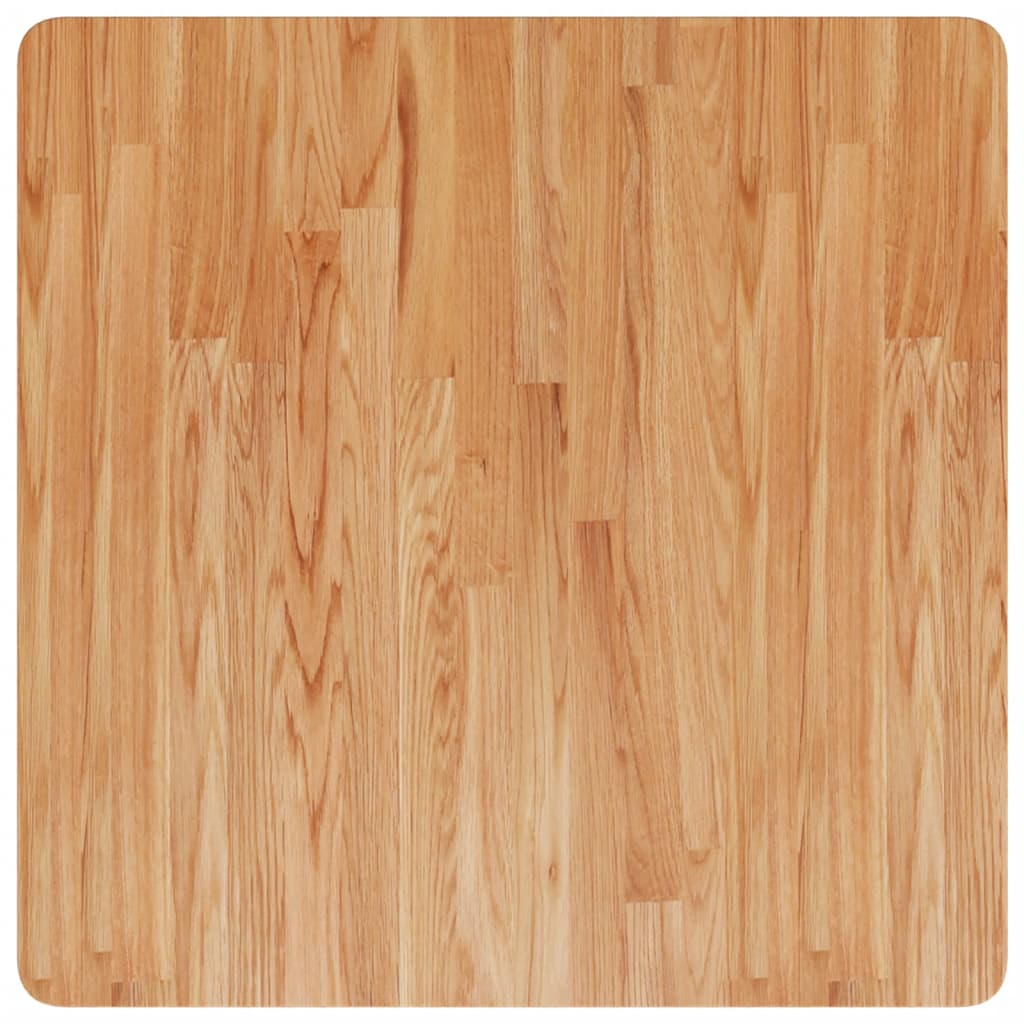 Četvrtasta stolna ploča smeđa 70x70x4 cm tretirana hrastovina