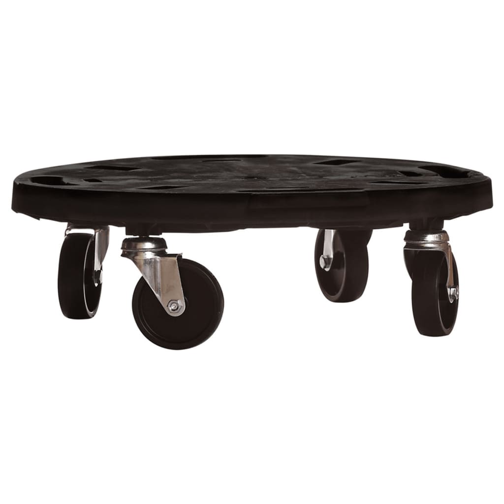 Kolica za biljke s kotačima promjer 40 cm crna 275 kg