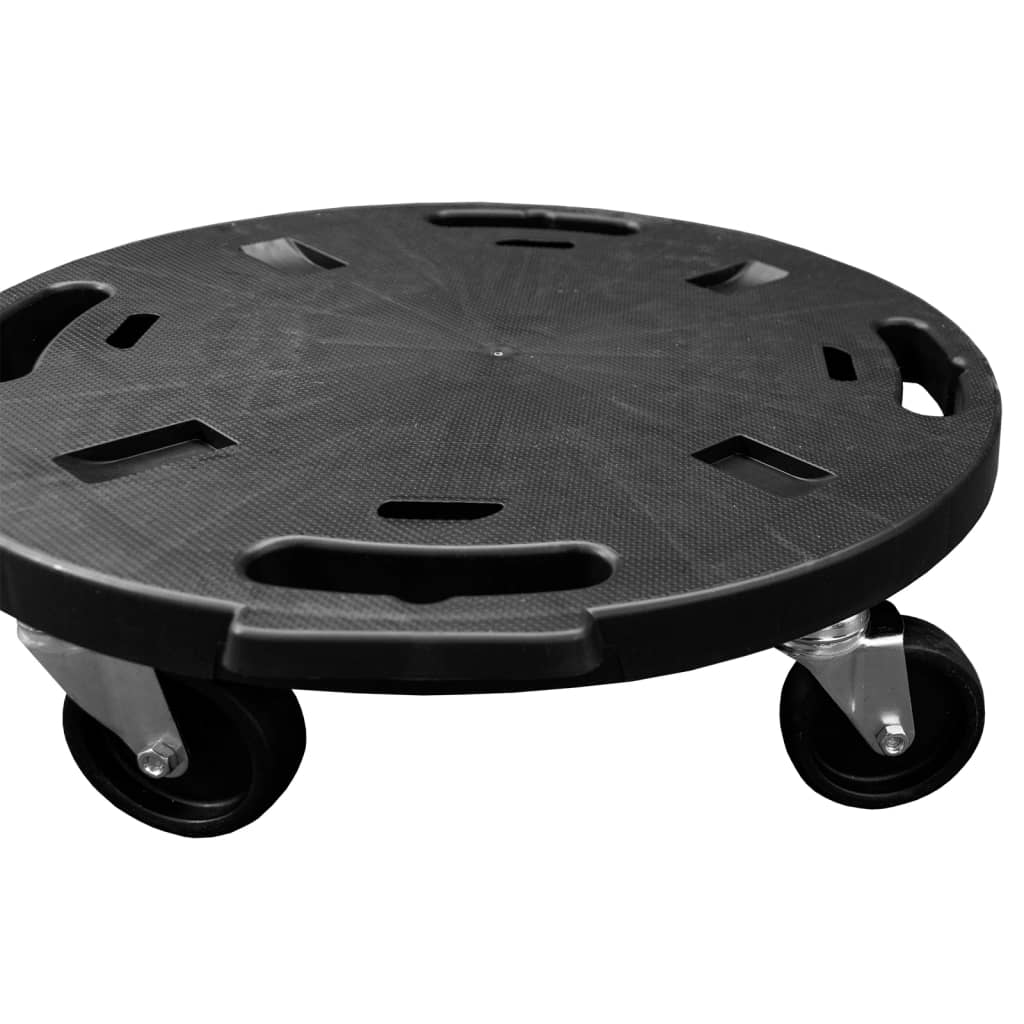 Kolica za biljke s kotačima promjer 40 cm crna 275 kg