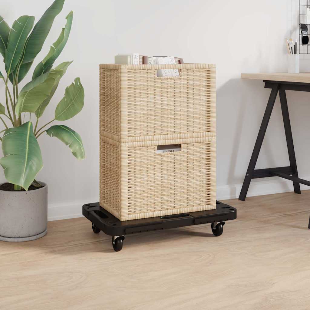 Transportna kolica crna 58 x 38 x 12 cm PP
