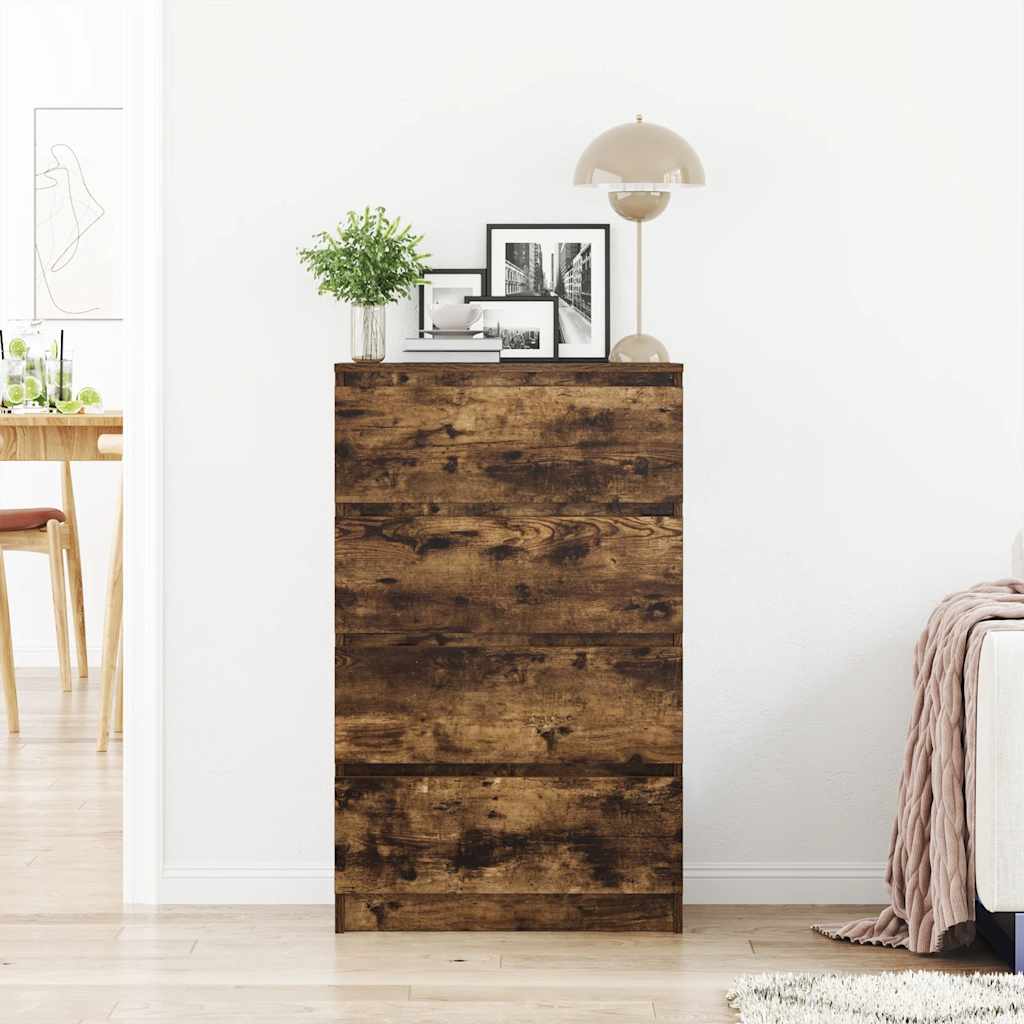 Komoda boja dimljenog hrasta 60x35x98,5 cm konstruirano drvo