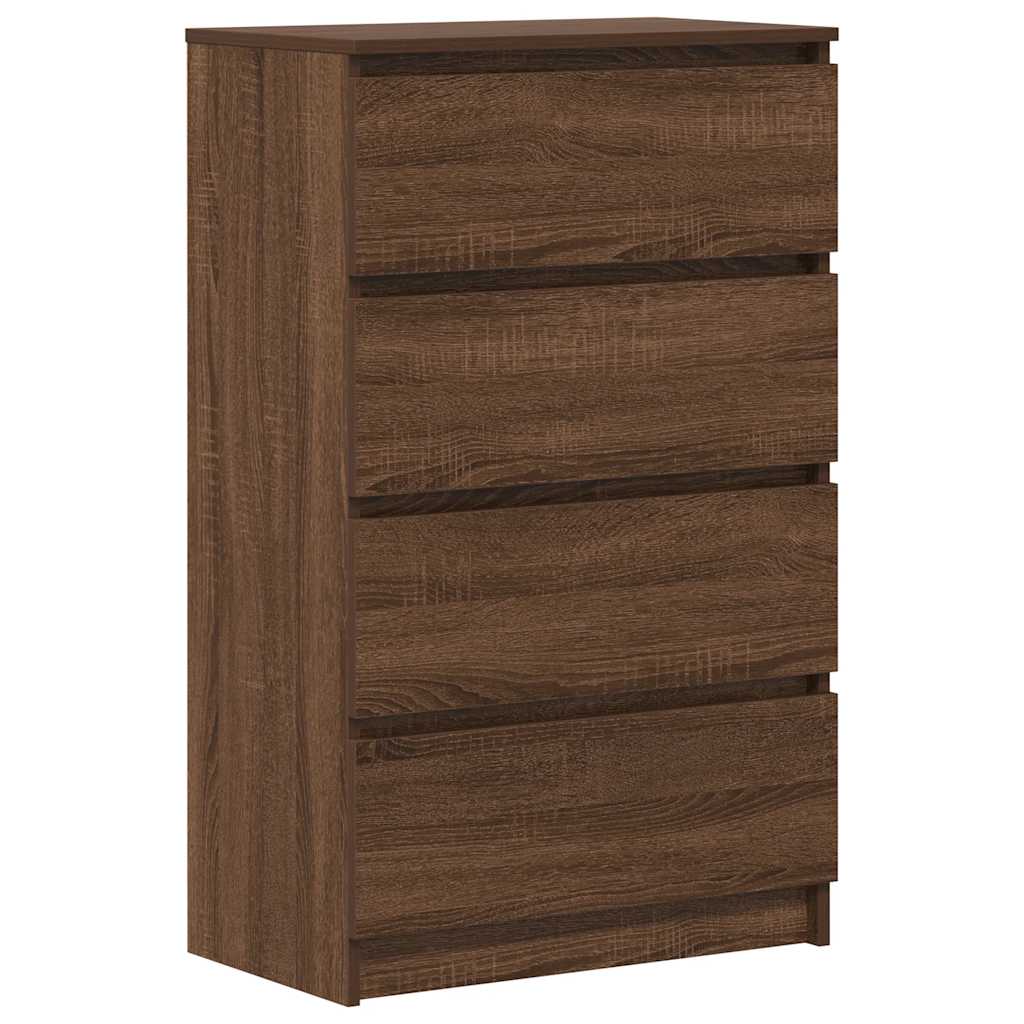 Komoda boja smeđeg hrasta 60 x 35 x 98,5 cm konstruirano drvo