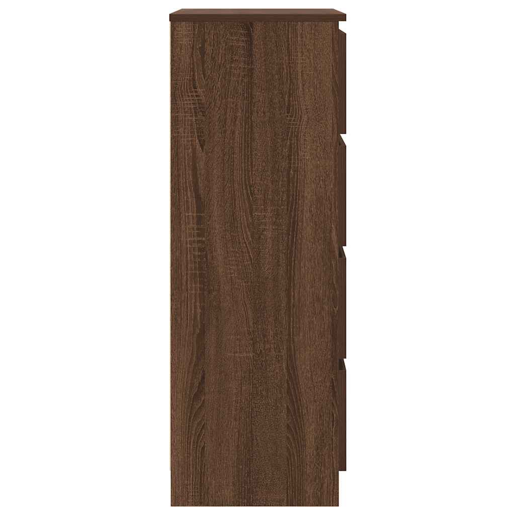 Komoda boja smeđeg hrasta 60 x 35 x 98,5 cm konstruirano drvo