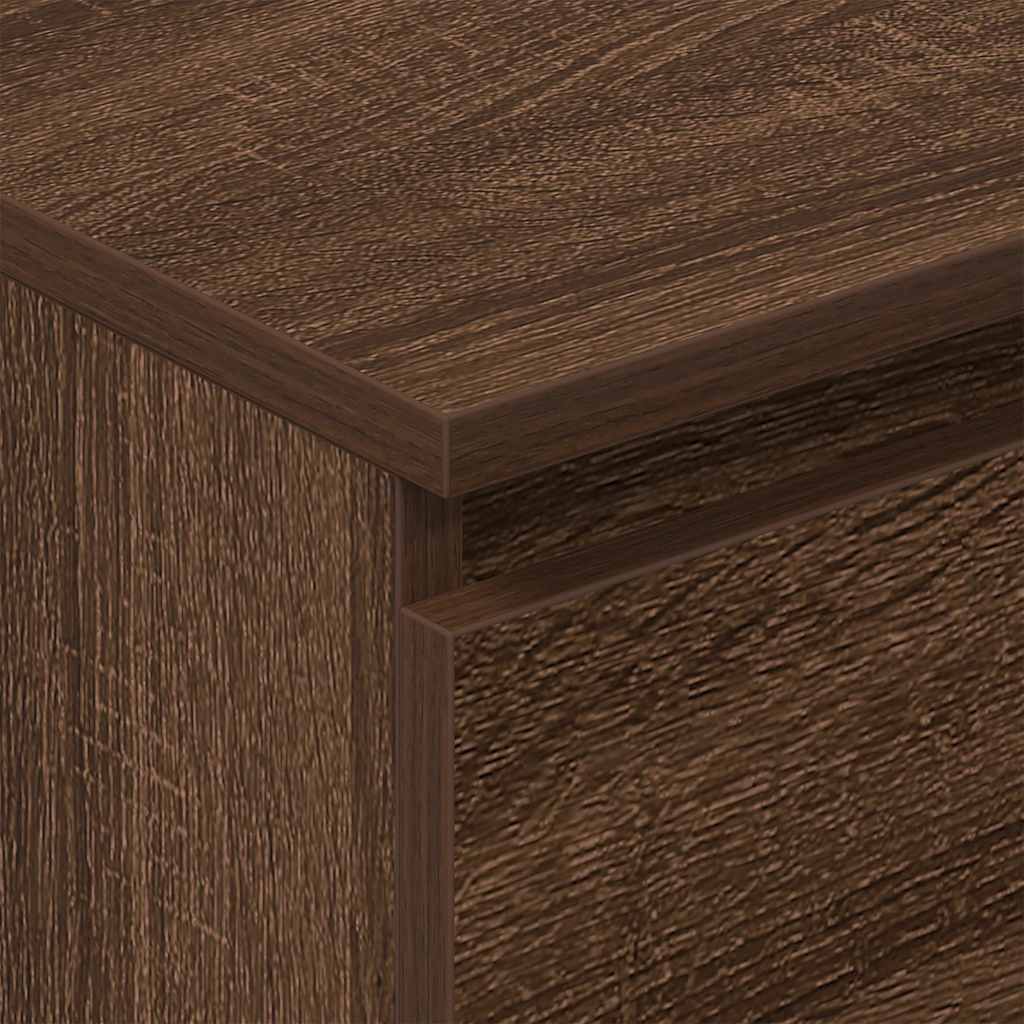 Komoda boja smeđeg hrasta 60 x 35 x 98,5 cm konstruirano drvo