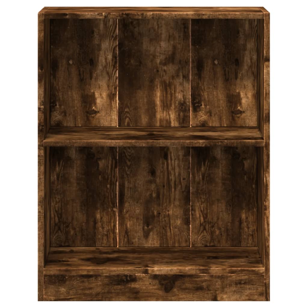 Polica za knjige dimljeni hrast 60x24x76 cm konstruirano drvo