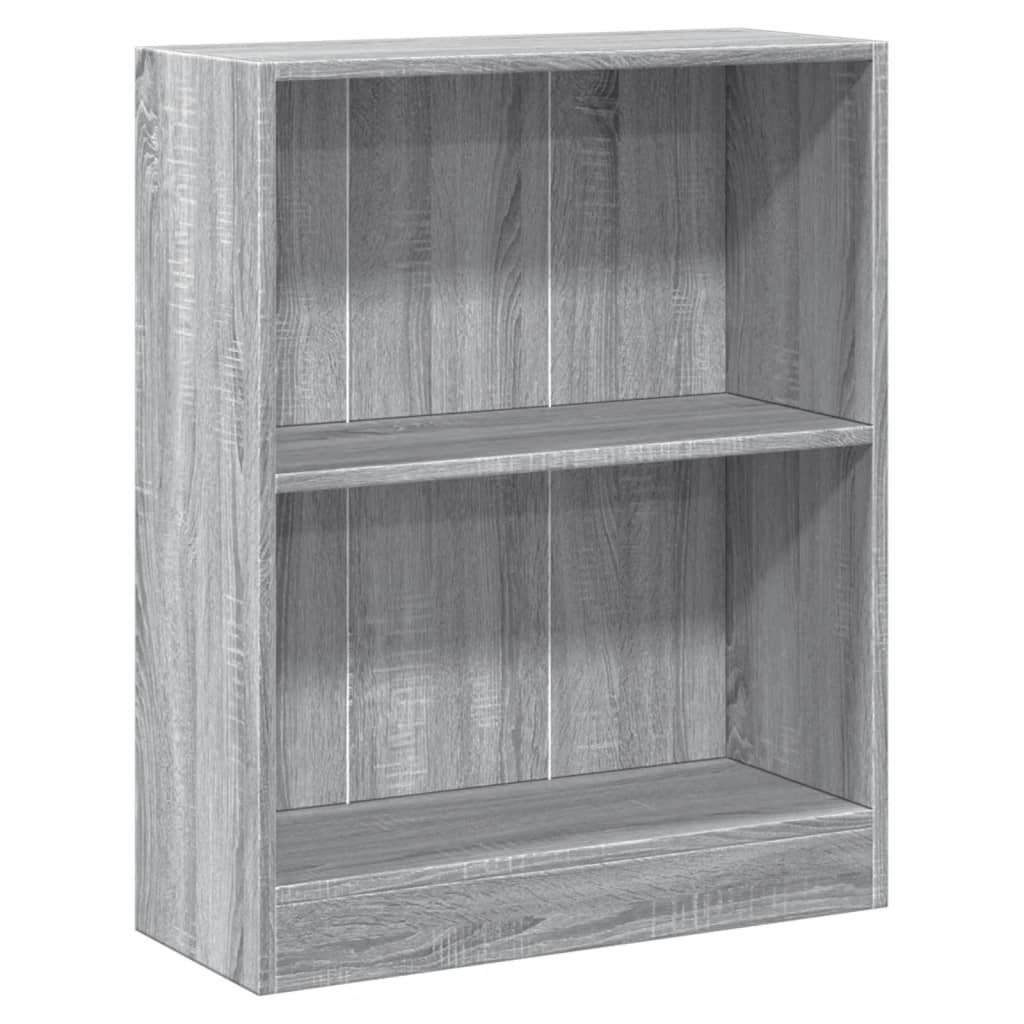 Polica za knjige sivi hrast 60x24x76 cm konstruirano drvo
