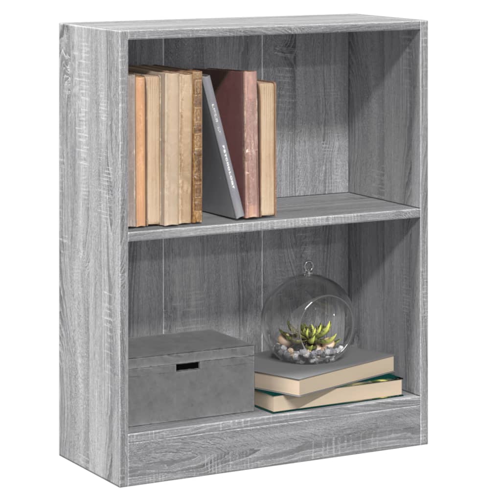 Polica za knjige sivi hrast 60x24x76 cm konstruirano drvo