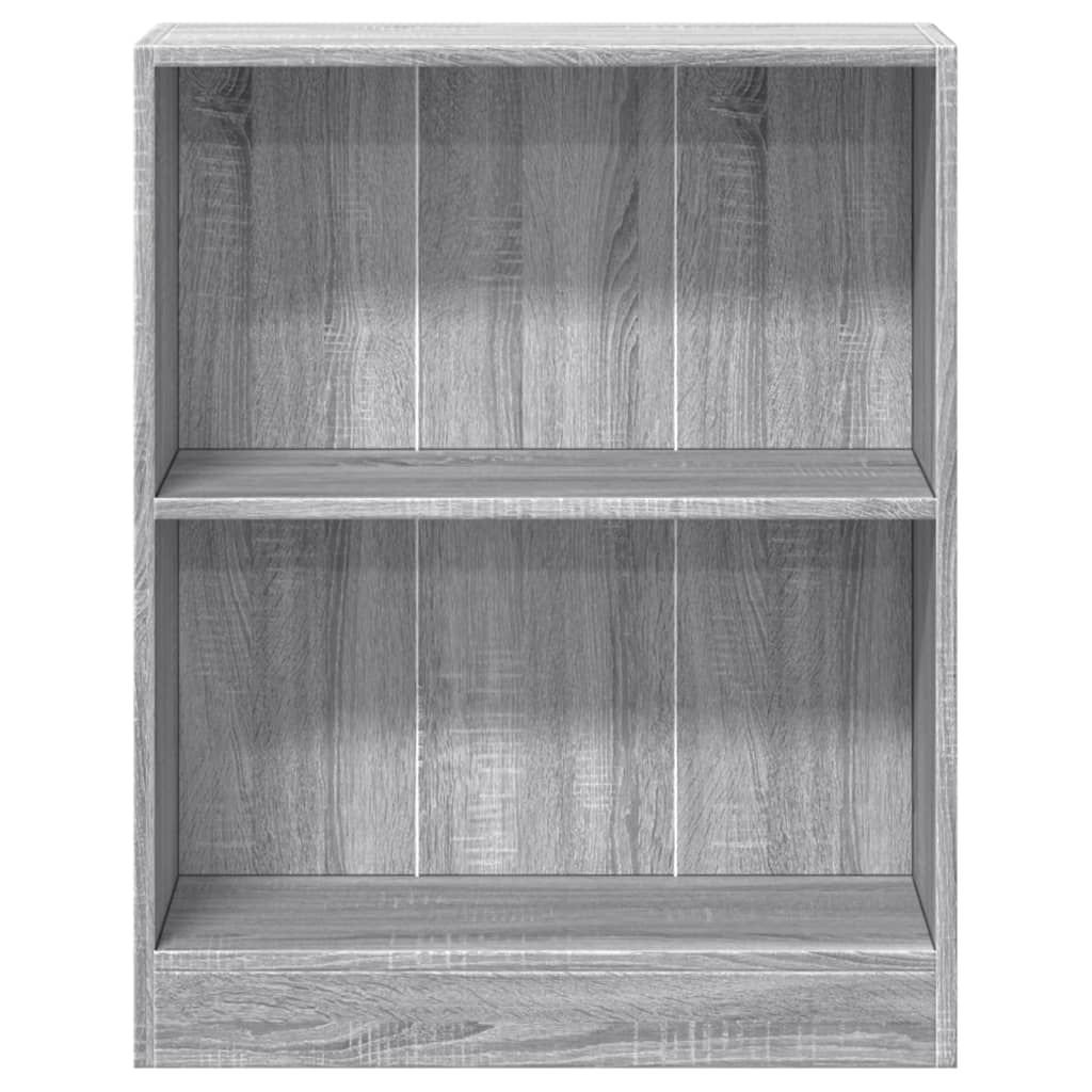 Polica za knjige sivi hrast 60x24x76 cm konstruirano drvo