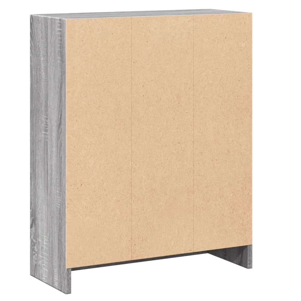 Polica za knjige sivi hrast 60x24x76 cm konstruirano drvo
